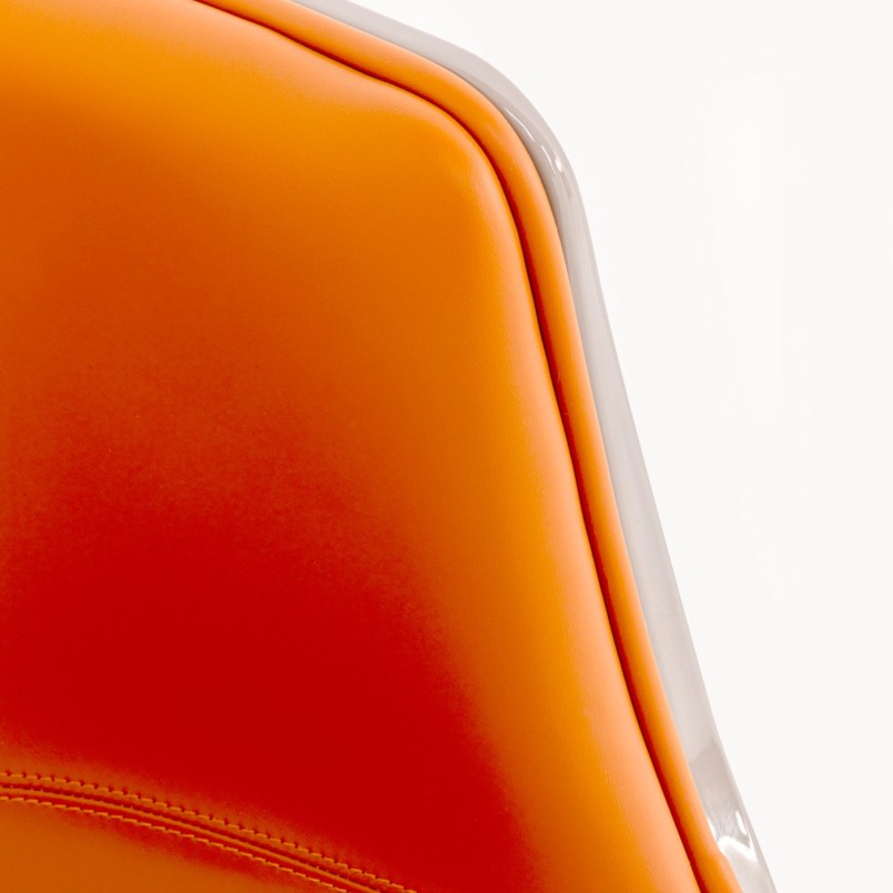 Fauteuil pivotant en simili orange - Club - Kare Design