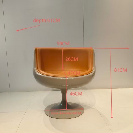 Swivel Armchair Club orange Kare Design