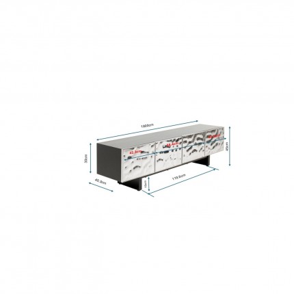 TV board Caldera chrome Kare Design
