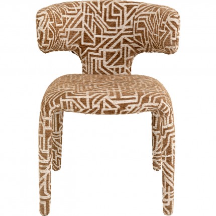 Chaise Tobi Maze marron Kare Design