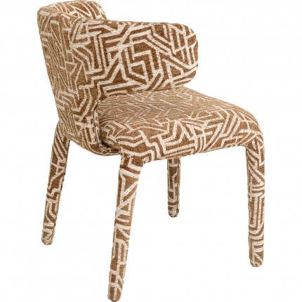 Chaise Tobi Maze marron Kare Design
