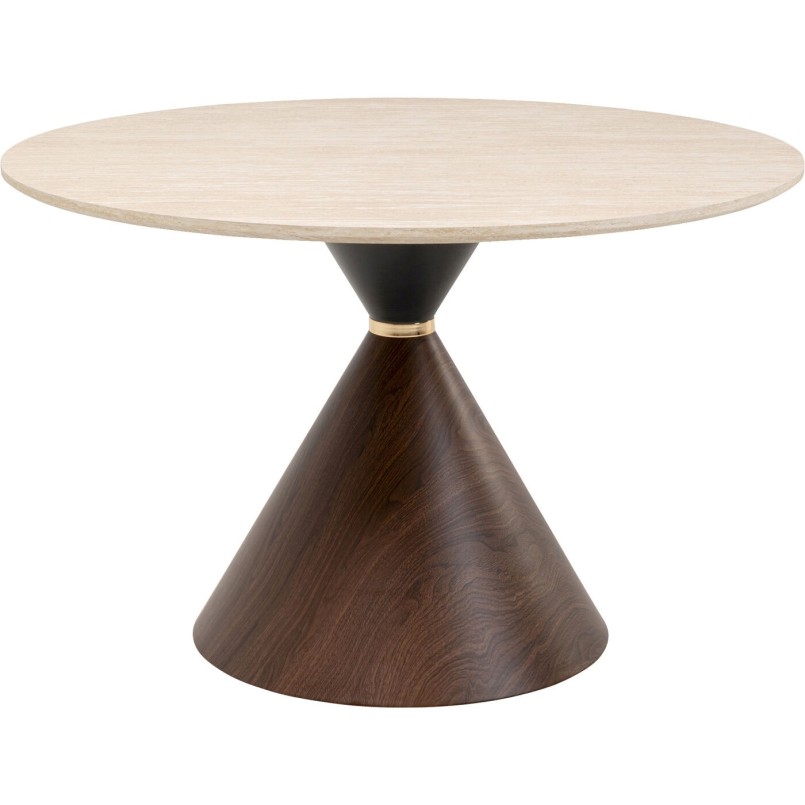 Table Cono Travertin noyer Ø120cm