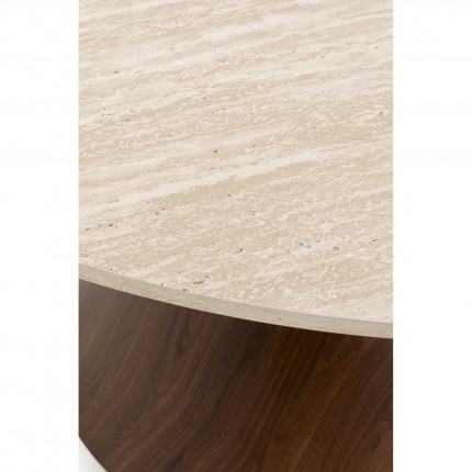 Table Cono Travertino 120cm noyer Kare Design