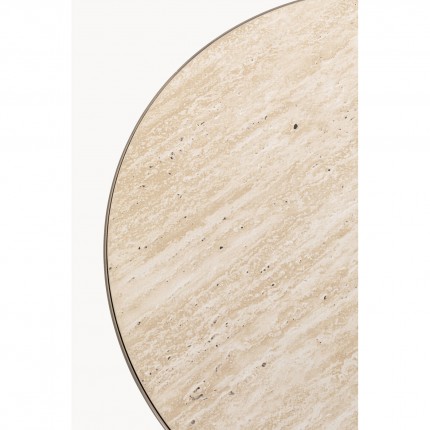 Table d'appoint Cono Travertino 50cm chêne Kare Design