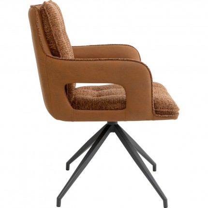 Chaise avec accoudoirs pivotante Sandro Kare Design