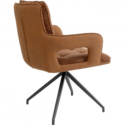 Chaise avec accoudoirs pivotante Sandro Kare Design