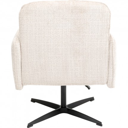 Swivel Chair with armrests Tabea beige Kare Design