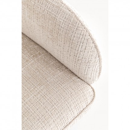 Chaise avec accoudoirs pivotante Tabea beige Kare Design
