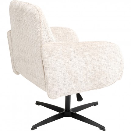 Chaise avec accoudoirs pivotante Tabea beige Kare Design