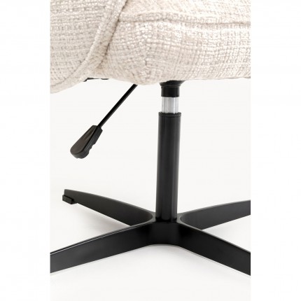 Chaise avec accoudoirs pivotante Tabea beige Kare Design