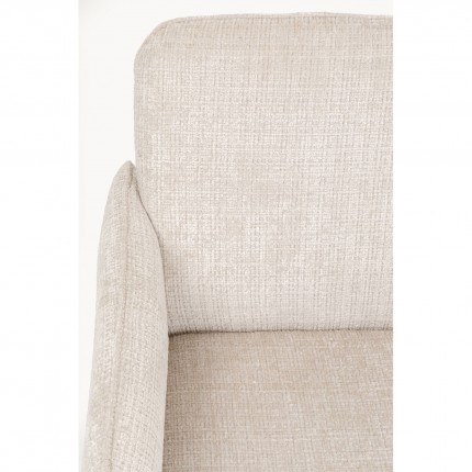 Chaise avec accoudoirs pivotante Tabea beige Kare Design
