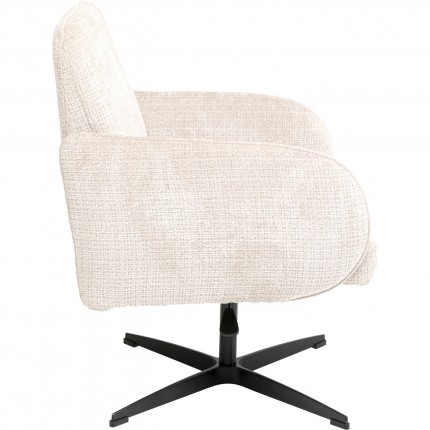 Swivel Chair with armrests Tabea beige Kare Design