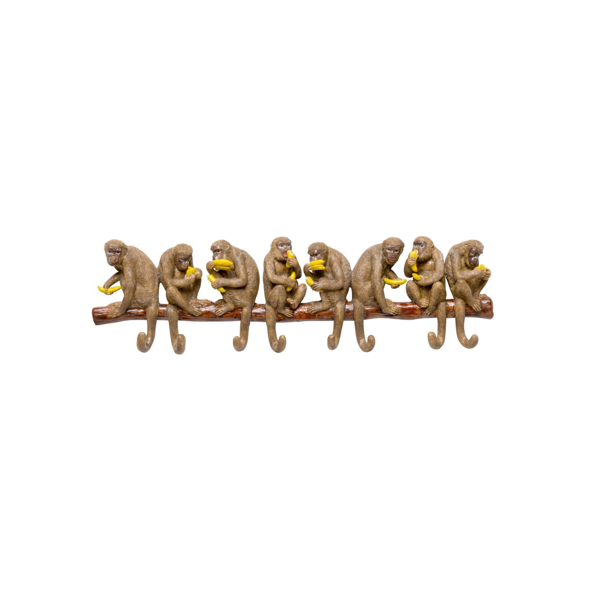 Portemanteau mural singes bananes 57cm Kare Design