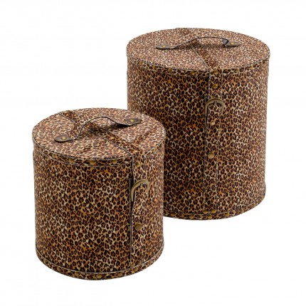 Boîtes Wild Animal léopard set de 2 Kare Design