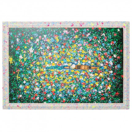 Framed Picture floating flower market 150x100cm Kare Design
