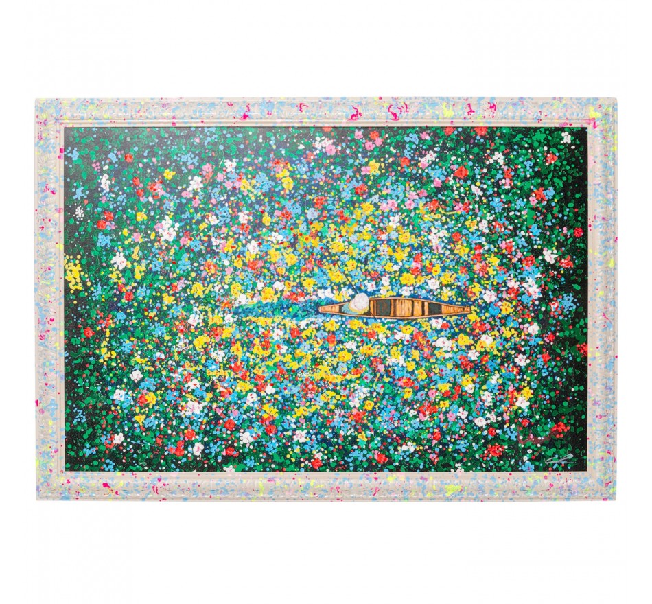 Tableau Frame marché aux fleurs flottant 150x100cm Kare Design