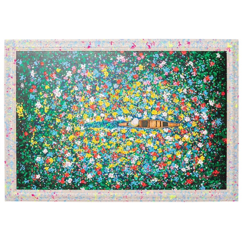 Tableau encadré marché aux fleurs flottant - Kare Design