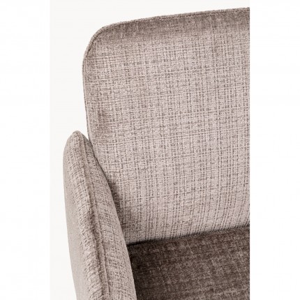 Chaise avec accoudoirs pivotante Tabea marron Kare Design