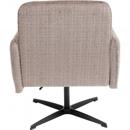 Swivel Chair with armrests Tabea brown Kare Design