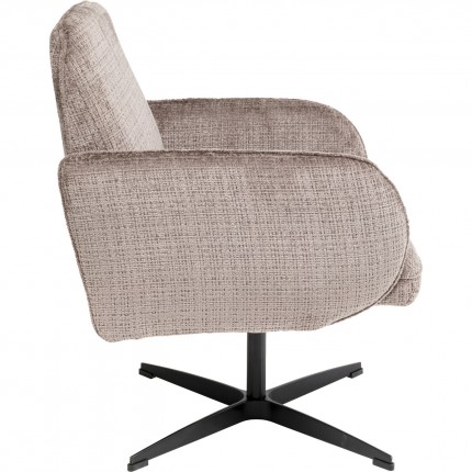 Swivel Chair with armrests Tabea brown Kare Design