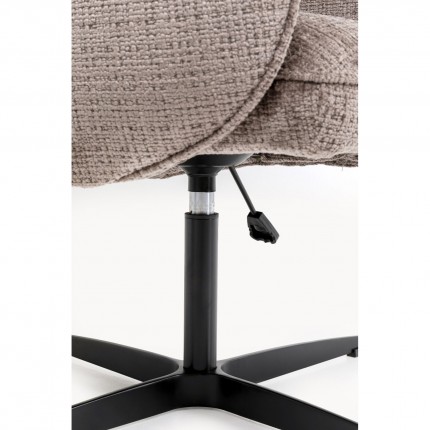 Chaise avec accoudoirs pivotante Tabea marron Kare Design