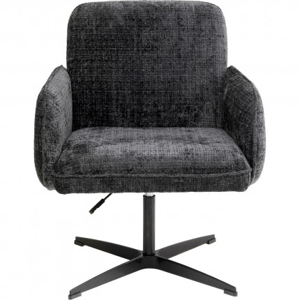 Chaise avec accoudoirs pivotante Tabea grise Kare Design
