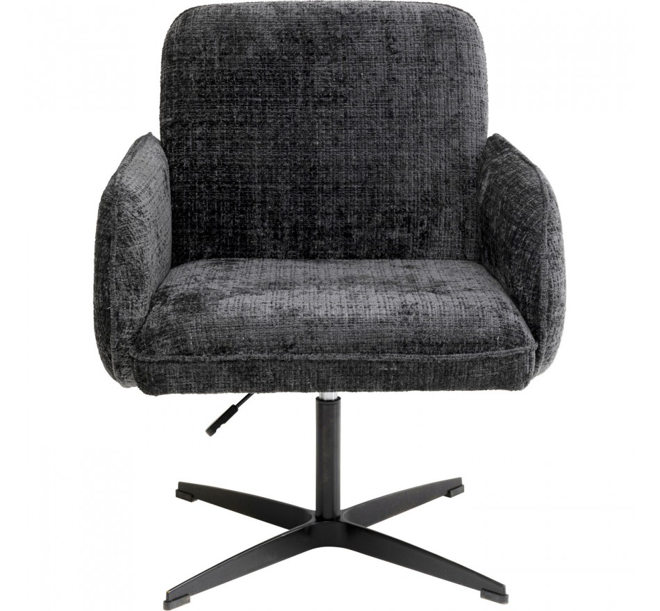Swivel Chair with armrests Tabea grey Kare Design