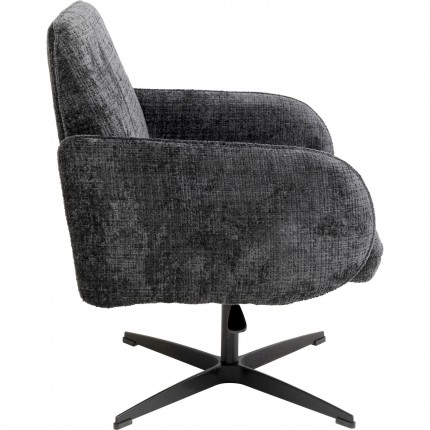 Swivel Chair with armrests Tabea grey Kare Design