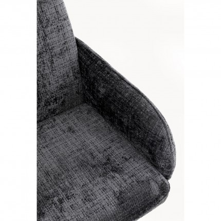 Swivel Chair with armrests Tabea grey Kare Design