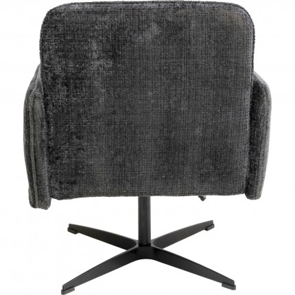 Chaise avec accoudoirs pivotante Tabea grise Kare Design