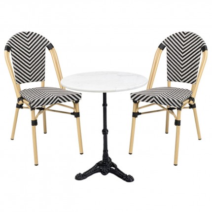 Ensemble de jardin Bistrot Montmartre noir Kare Design