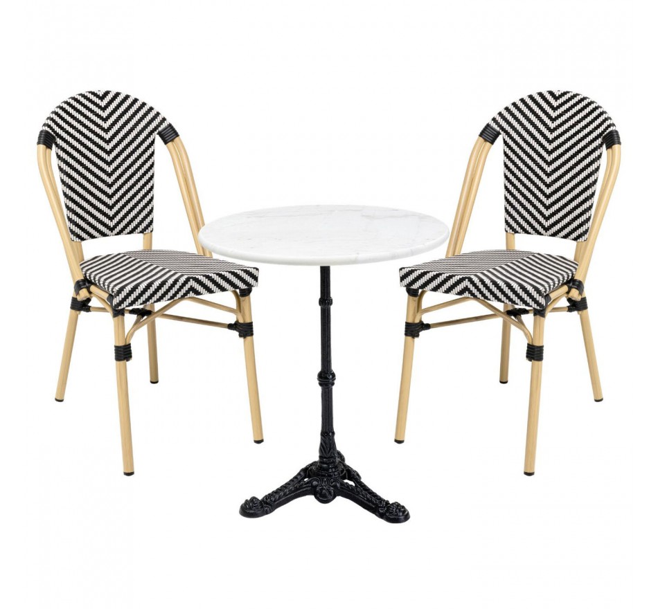 Ensemble de jardin Bistrot Montmartre noir Kare Design