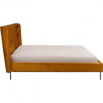 Lit Audrey 180x200cm velours ocre Kare Design