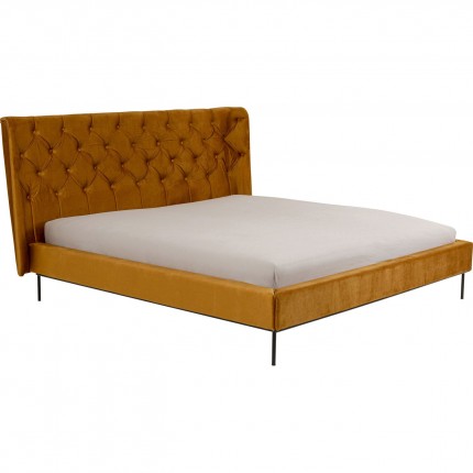 Bed Audrey 180x200cm velvet ochre Kare Design