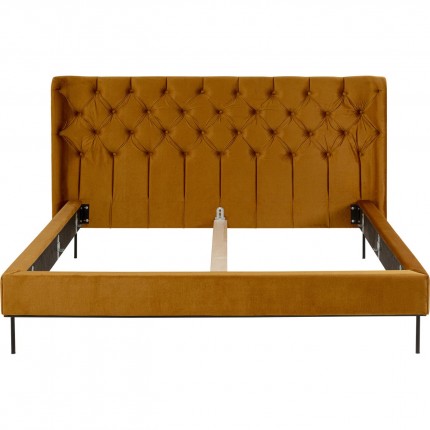 Lit Audrey 180x200cm velours ocre Kare Design