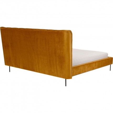 Lit Audrey 180x200cm velours ocre Kare Design