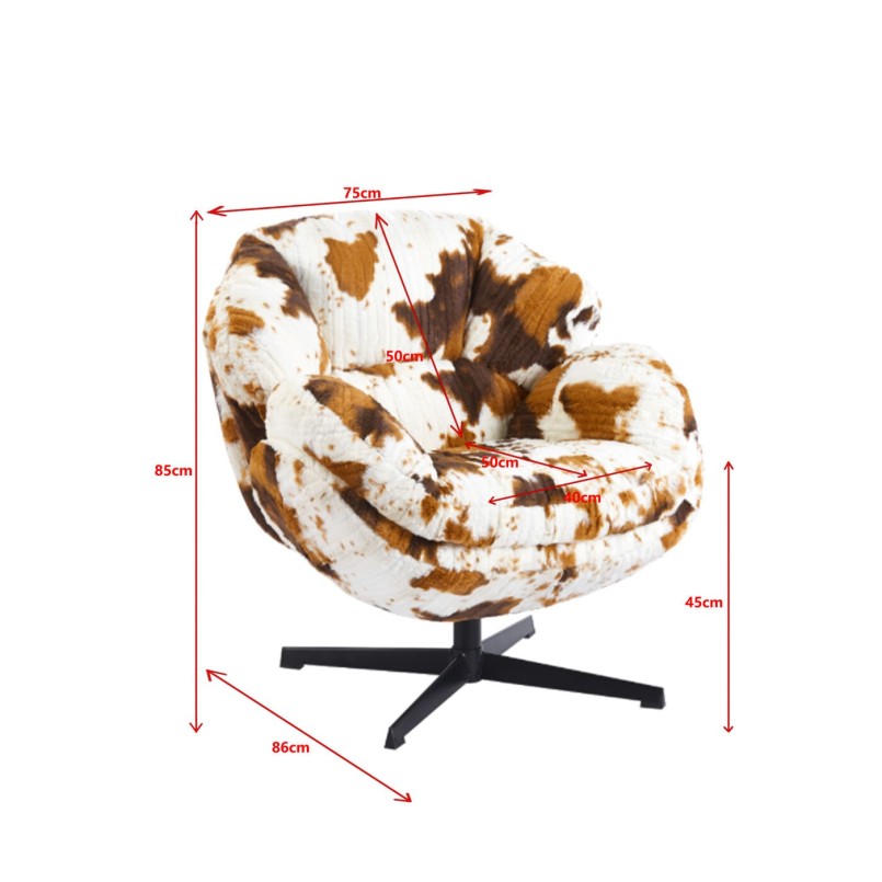 Swivel Armchair Cutie cow Kare Design
