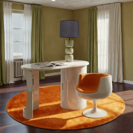 Bureau ovale avec placard intégré - Groove - Kare Design