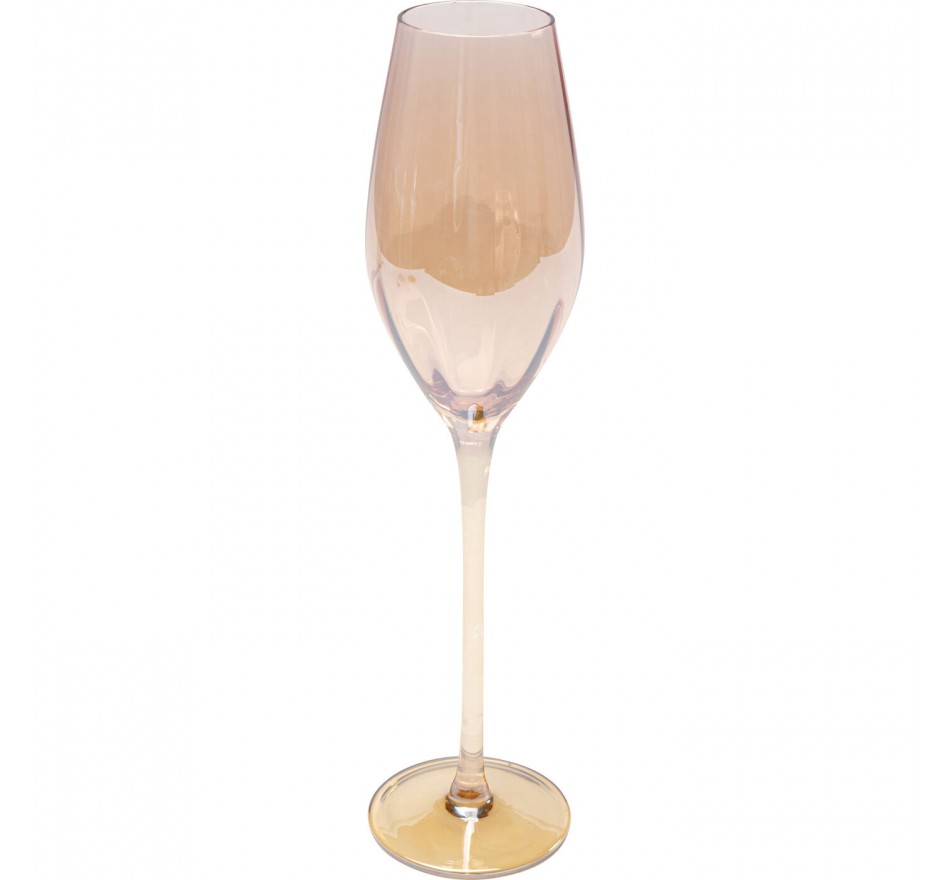 Champagne Glass Bina Mocca (6/set) Kare Design