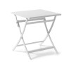 Table de jardin carrée pliante en aluminium blanc - Grasse - Gescova