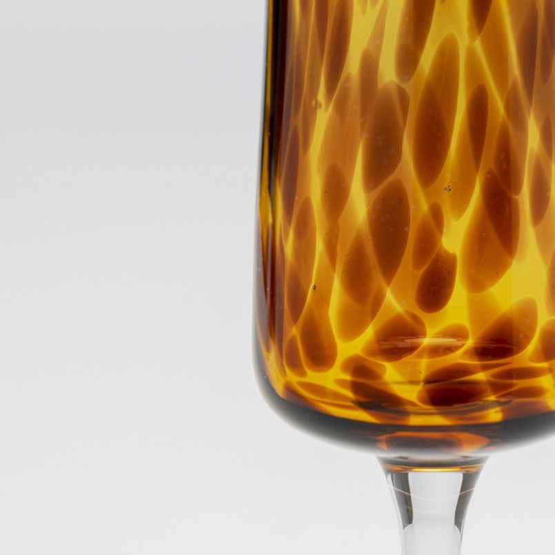 Brown glass champagne flutes - Caramel - Kare Design