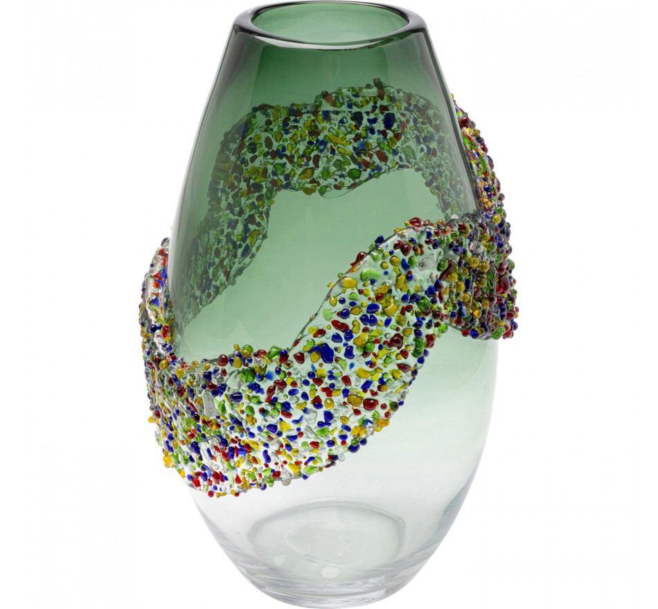 Vase Glitter Circle 33cm Kare Design