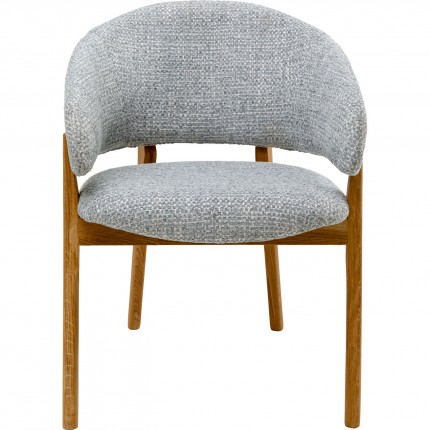 Chair with armrests August Melange blue Kare Design
