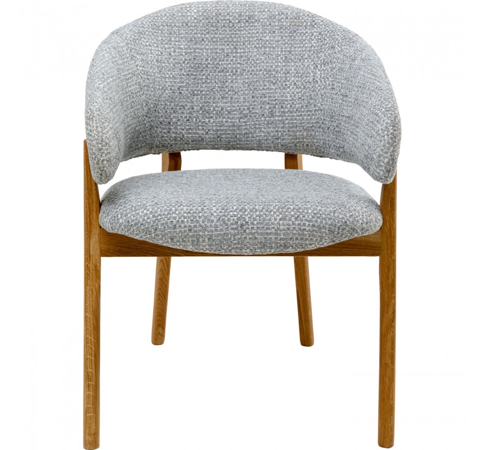 Chair with armrests August Melange blue Kare Design