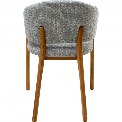 Chair with armrests August Melange blue Kare Design