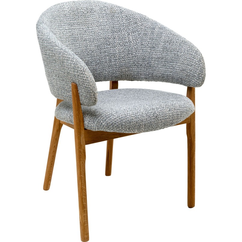 Chaise a. acc. August bleu melange