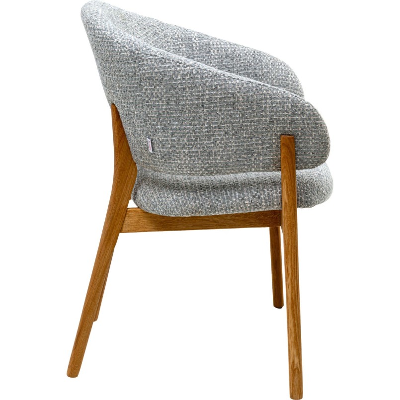 Chaise a. acc. August bleu melange