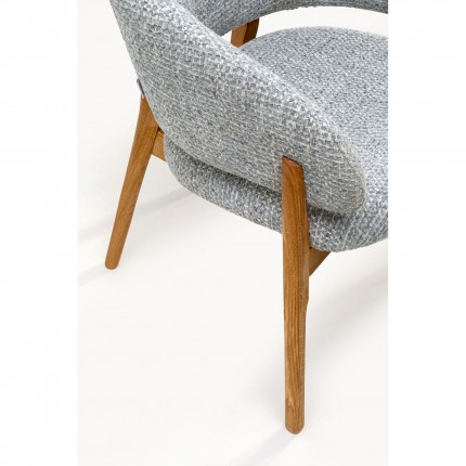 Chair with armrests August Melange blue Kare Design