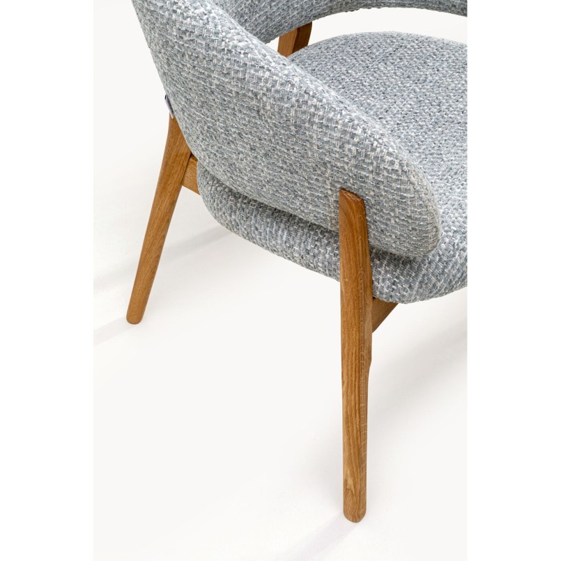 Chaise a. acc. August bleu melange