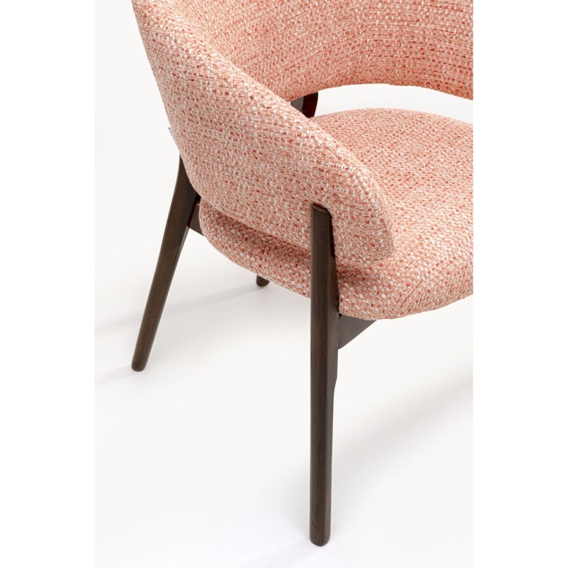 Chaise a. acc. August corail melange